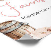 小さな女性のカーボーイの赤ん坊のシャワー ポスター (角)