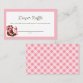 小さな女性のカーボーイピンクウェスタンロデオ赤ちゃんシャワー エンクロージャーカード (正面/裏面)
