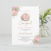 小さな女性のカーボーイベビーシャワーガール招待状 招待状 (スタンド正面)