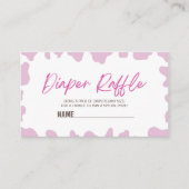 小さな女性のカーボーイロデオ赤ちゃんシャワーおむつラッフル エンクロージャーカード (正面)