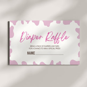 小さな女性のカーボーイロデオ赤ちゃんシャワーおむつラッフル エンクロージャーカード