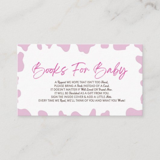 小さな女性のカーボーイロデオ赤ちゃんシャワー本ベビー エンクロージャーカード (正面)