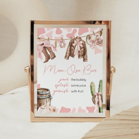 小さな女性のカーボーイ赤ちゃんシャワー母オサバー ポスター