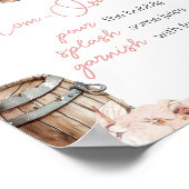 小さな女性のカーボーイ赤ちゃんシャワー母オサバー ポスター (角)