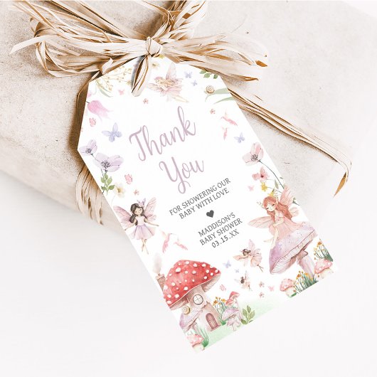 小さな妖精お洒落の赤ちゃんシャワーメッセージカード ギフトタグ