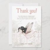 「小さな妖精が行く」赤ちゃんシャワー サンキューカード (正面)