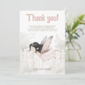 「小さな妖精が行く」赤ちゃんシャワー サンキューカード (スタンド正面)