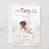 「小さな妖精が行く」赤ちゃんシャワー 招待状 (正面)