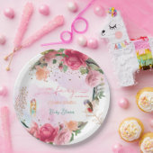 小さな妖精が途中の女の子の赤ちゃんシャワー ペーパープレート (パーティー)