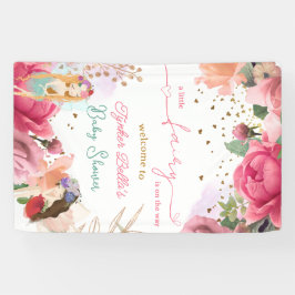 小さな妖精が途中の女の子の赤ちゃんシャワー 横断幕