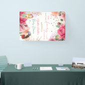 小さな妖精が途中の女の子の赤ちゃんシャワー 横断幕 (トレードショー)