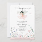 小さな妖精が野生の花の侵入に向かっている 招待状 (正面)