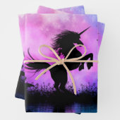 小さな妖精で一角獣 ラッピングペーパーシート (インサイチュ)