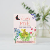 小さな妖精と野生の花 ポストカード (スタンド正面)