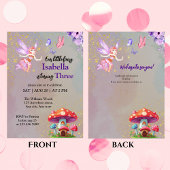 小さな妖精のキノコの家ちょうちょ すべての年齢 招待状