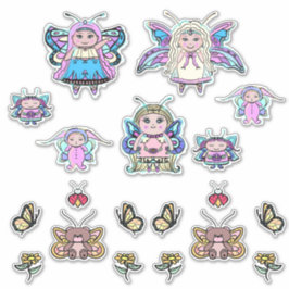 小さな妖精の妖精蝶の設定Renee lavoie シール