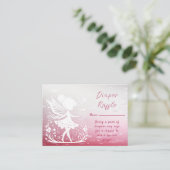 小さな妖精の花のベビーシャワー エンクロージャーカード (スタンド正面)