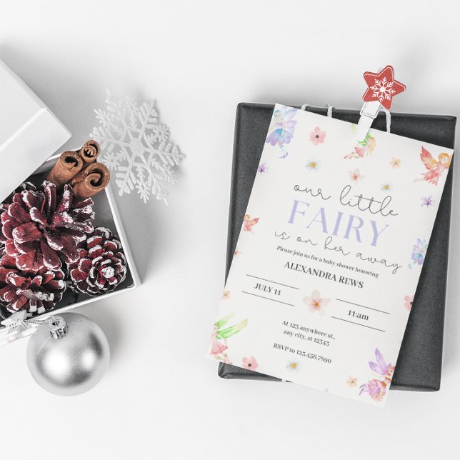 小さな妖精の花は、赤ちゃんシャワーを招待する (クリエイターアップロード済み)