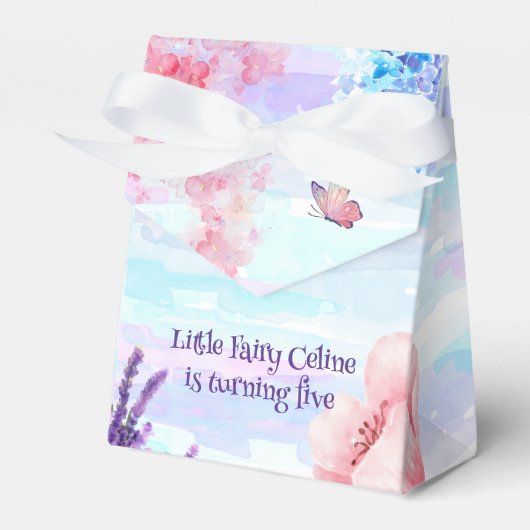 小さな妖精の誕生日の好意ボックス フェイバーボックス (正面サイド)