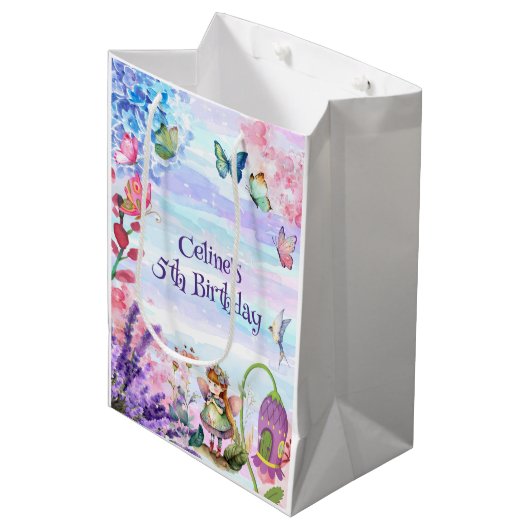 小さな妖精の誕生日ミディアム抱き枕 ミディアムペーパーバッグ (正面アングル)