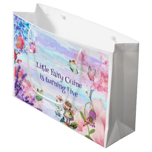 小さな妖精の誕生日ラージ抱き枕 ラージペーパーバッグ (正面アングル)