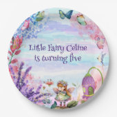 小さな妖精の誕生日紙プレート ペーパープレート (正面)