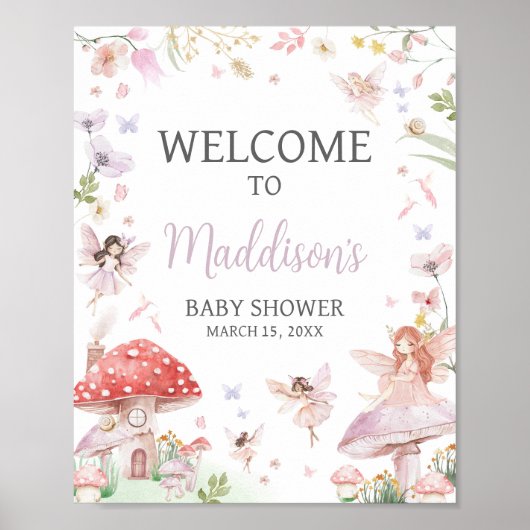 小さな妖精の赤お洒落ちゃんシャワーへようこそ ポスター (正面)