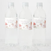 小さな妖精の赤お洒落ちゃんシャワー ペットボトルラベル (ボトル)