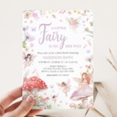小さな妖精の赤お洒落ちゃんシャワー 招待状