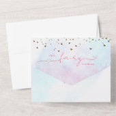 小さな妖精の赤ちゃん女の子シャワー オールインワン招待状 (裏面)