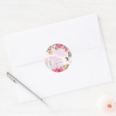 小さな妖精の赤ちゃん女の子シャワー ラウンドシール (封筒)