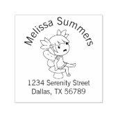 小さな妖精のToadstoolのアドレス セルフインキングスタンプ (デザイン)