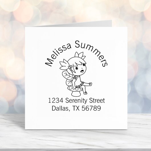 小さな妖精のToadstoolのアドレス セルフインキングスタンプ