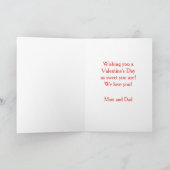 小さな娘親愛にレトロカスタムバレンタイン シーズンカード (内部)