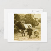 小さな子が連れて行く ポストカード (正面/裏面)