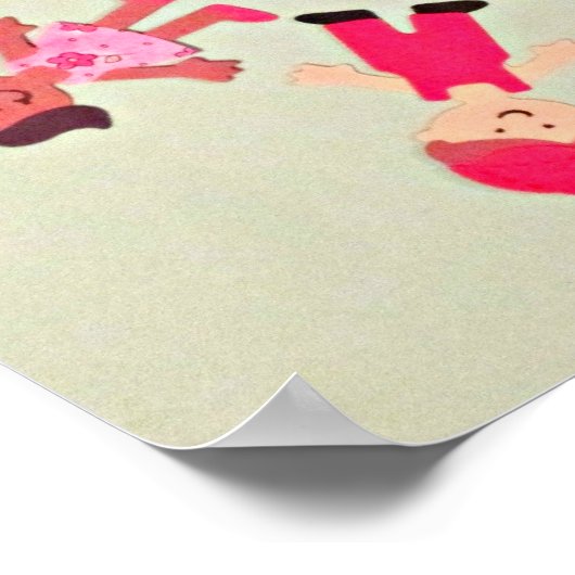 小さな子どもたちを愛するイエス ポスター (角)