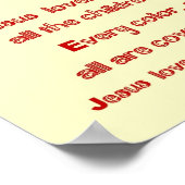 小さな子どもたちを愛するイエス ポスター (角)