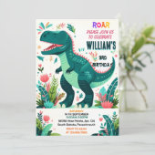 小さな子供かわいい男の子T三3レックス3日 招待状 (スタンド正面)