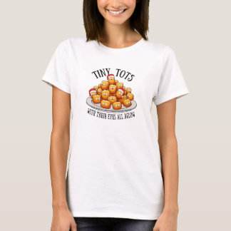 小さな子供たちの面白いクリスマス婦人服Tシャツ Tシャツ