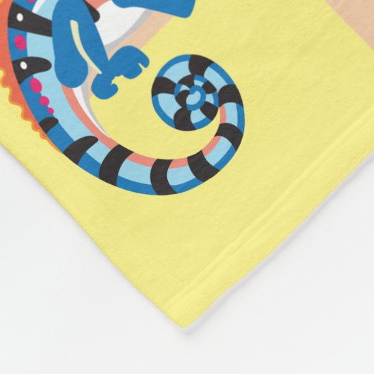 小さな子供のための漫画の野生動物 フリースブランケット (角)