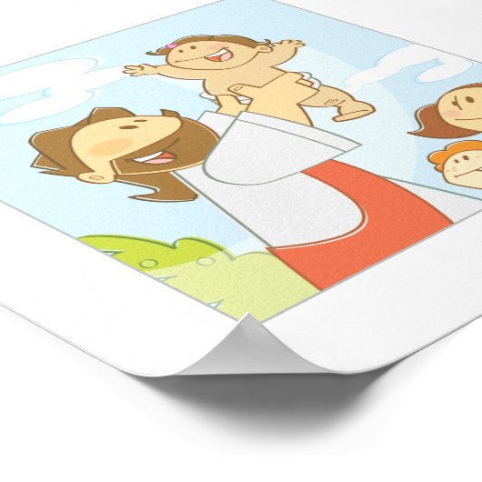 小さな子供を愛するイエス – 6 x 6" ポスター (角)