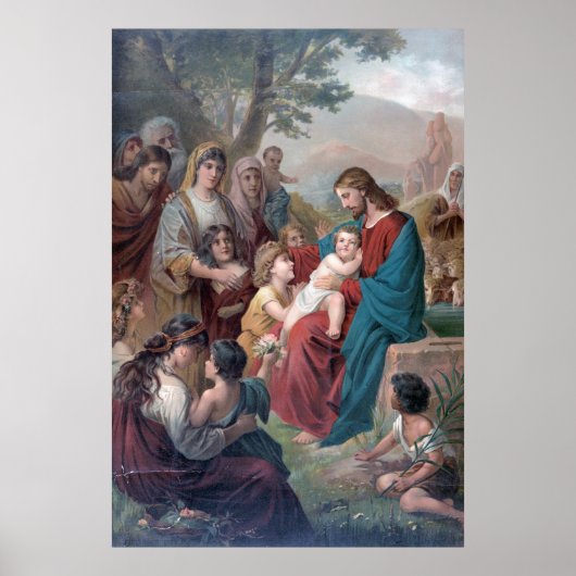 小さな子供を私来に苦しめる（1892年） ポスター (正面)