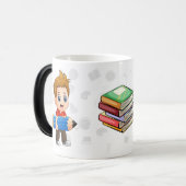 小さな子供、本 |新学期 モーフィングマグカップ (正面左)