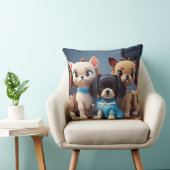 小さな子犬モダン三コンテンポラリー クッション (椅子)