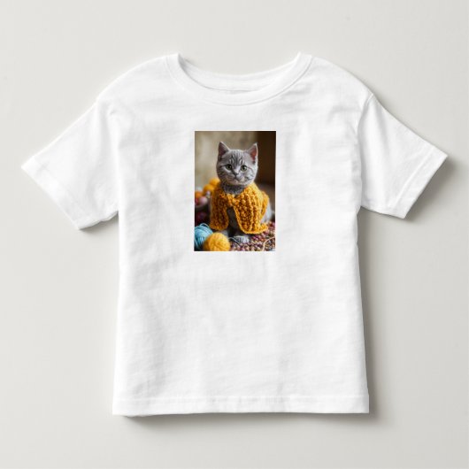小さな子猫、大人柄Tシャツ トドラーTシャツ (正面)