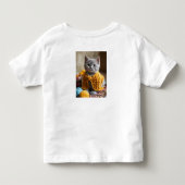 小さな子猫、大人柄Tシャツ トドラーTシャツ (裏面)