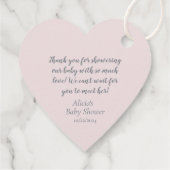 小さな子羊つるが雲の上に出て赤ちゃんシャワー フェイバータグ (裏面)