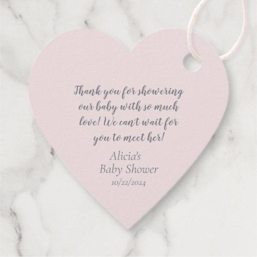 小さな子羊つるが雲の上に出て赤ちゃんシャワー フェイバータグ (裏面)