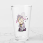 小さな子羊とベル – テキスト/名前を追加 タンブラーグラス (裏面)