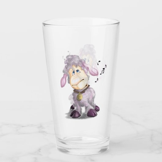 小さな子羊とベル – テキスト/名前を追加 タンブラーグラス (正面)